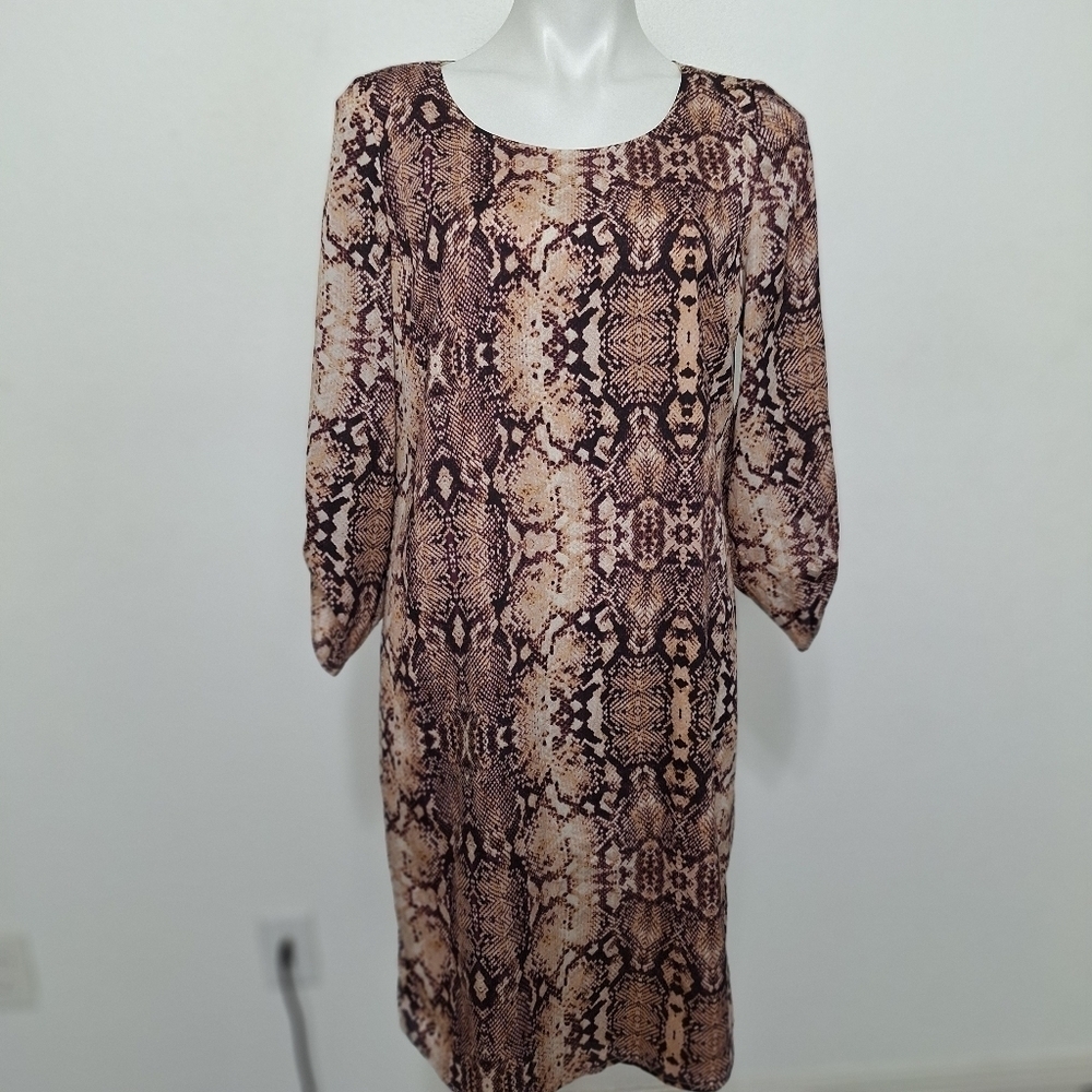 The Limited Snake Animal Print Dark Academia Mobwife Dress Size Medium Tall